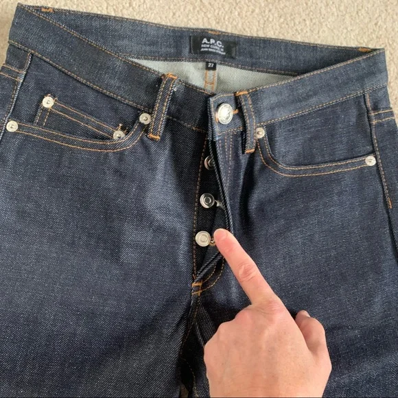 A.P.C. New Cure H Jean Tres Etroit Dark Wash Super Slim Raw Japanese Denim